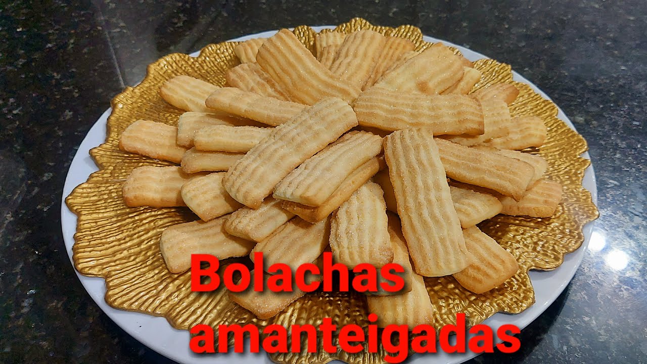 Bolacha amanteigada, crocante, gostosa que desmancha na boca.