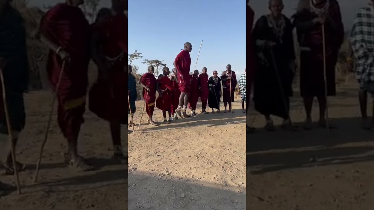 The traditional Adumu Dance that the Maasai perform during rituals (or for tourists!)