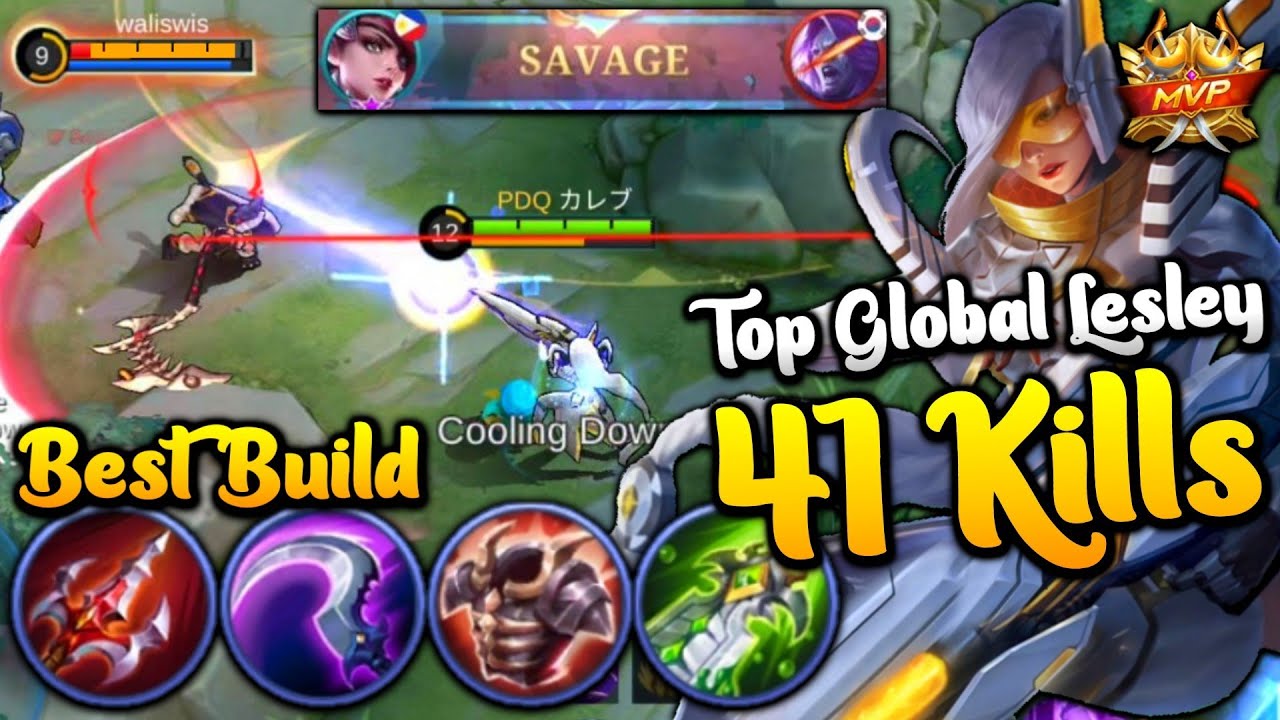 41 KILLS + SAVAGE!! LESLEY PERFECT HEADSHOT (NEW BUILD 2022) TRY THIS BUILD! | Top 1 Global Lesley
