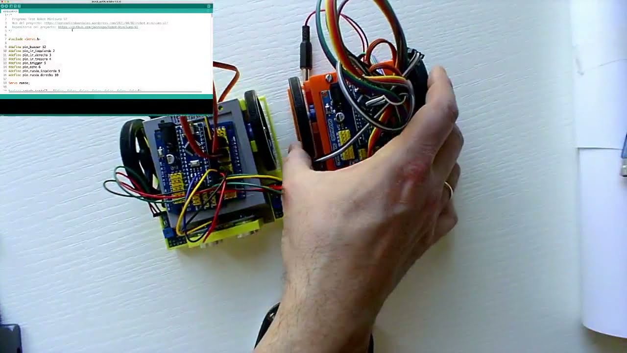 Test y Programacion Robot Minisumo V2