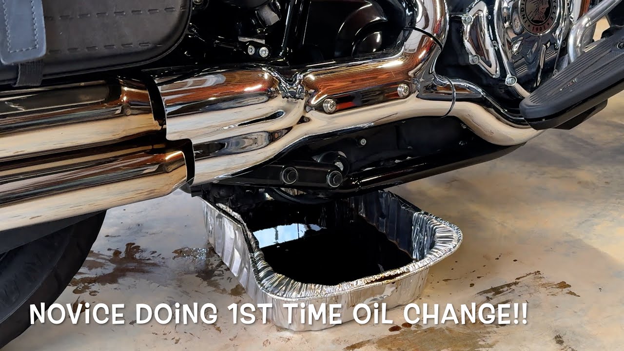 Novice Attempts 1st Time Oil Change On Indian Super Chief Limited