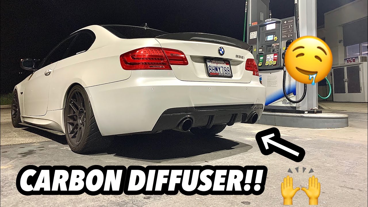 CARBON FIBER DIFFUSER INSTALL ON MY 335i!!
