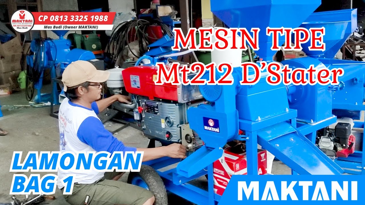 Lamongan Bos! Gilingan Padi tanpa sekam MAKTANI MT212 D'Stater Pesanan Bpk Taqim