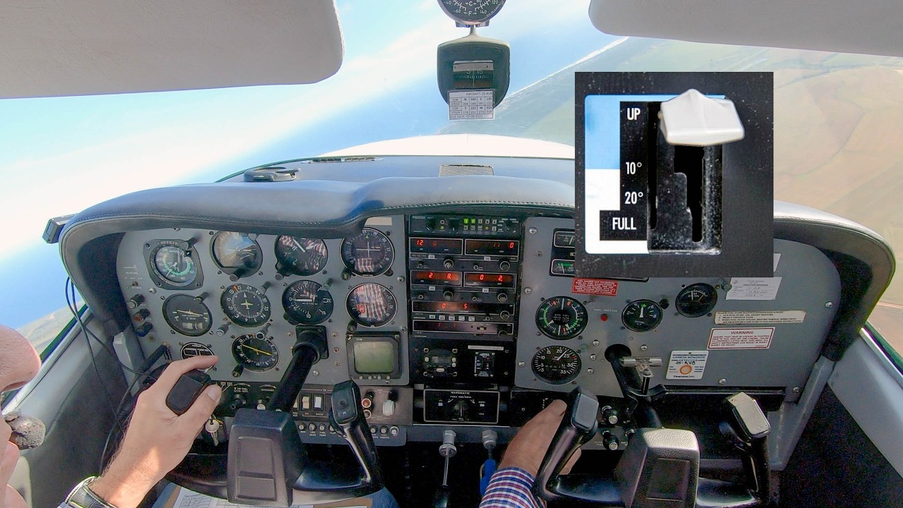 Cessna 210T landing at an uncontrolled airstrip in South Africa