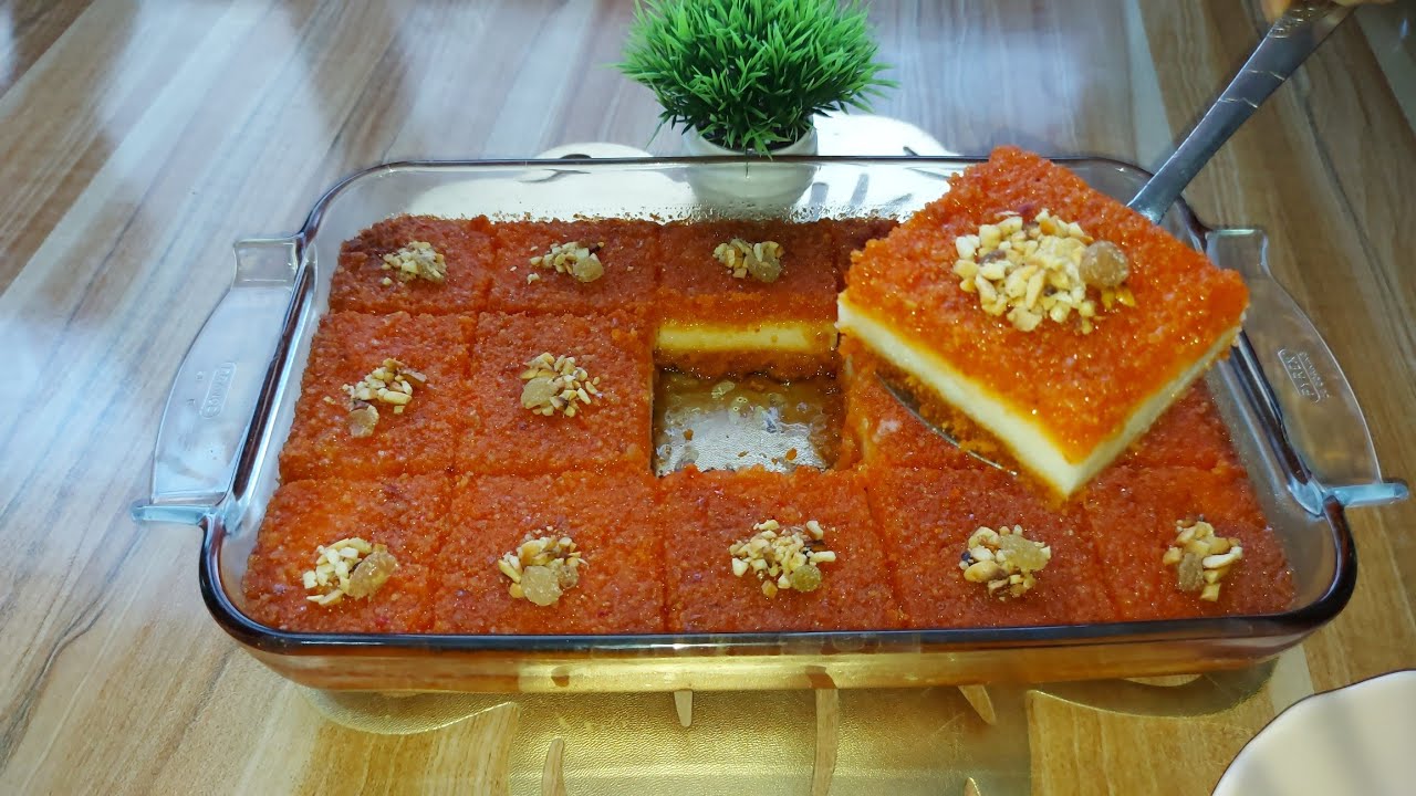 طريقة عمل الكنافة الكذابة او كنافة الخبز بطريقة سهلة وبحشوة السميد