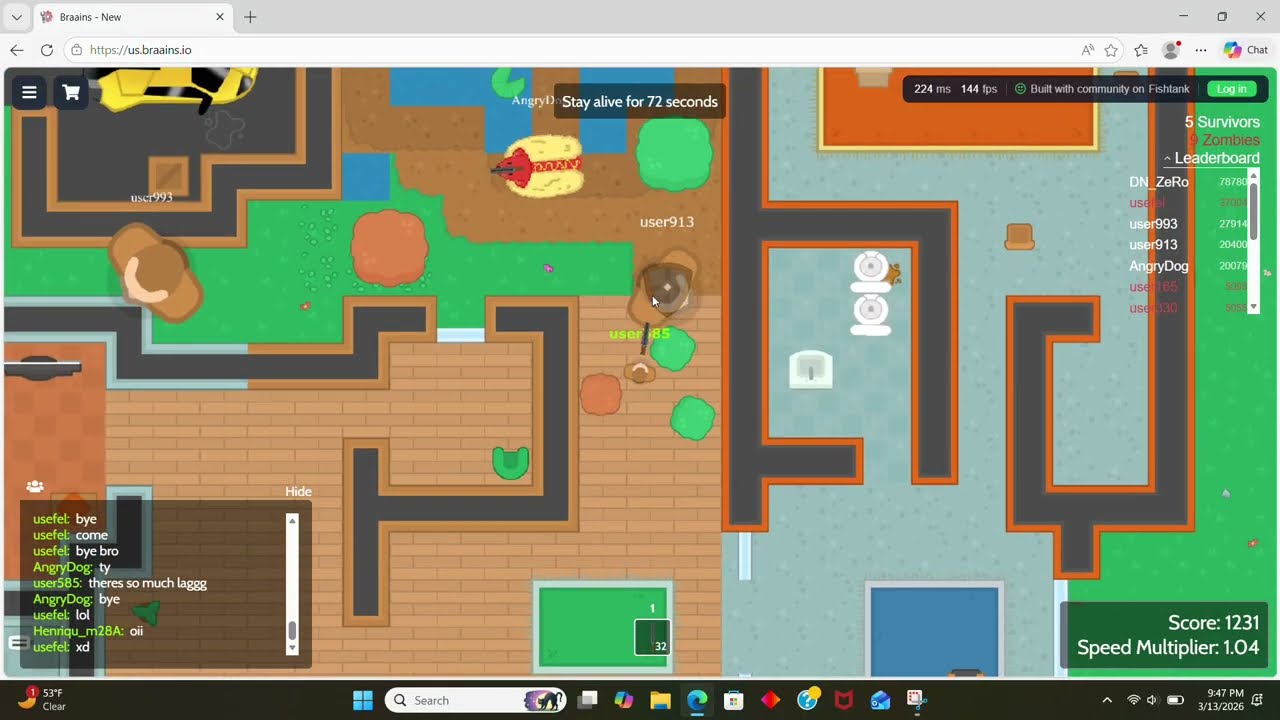 Braains.io Gameplay (first vid :O)