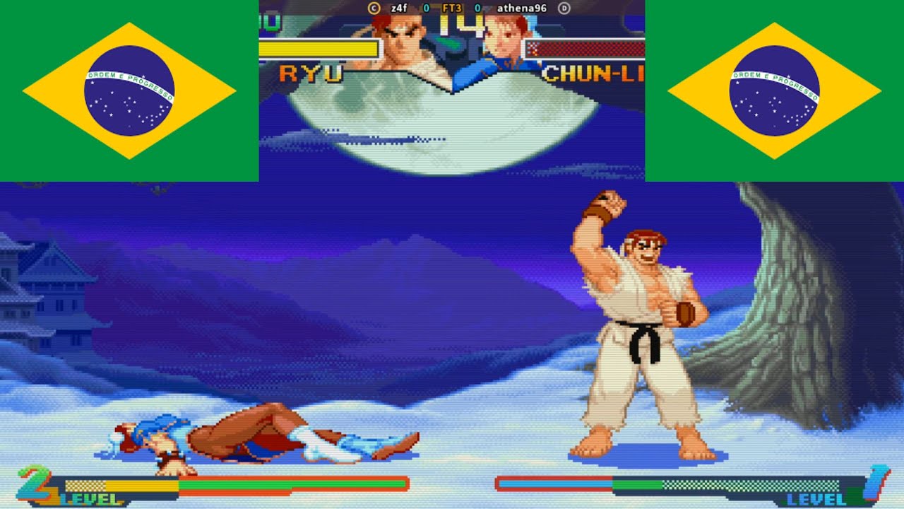 Street Fighter Alpha 2 FT3 z4f BR VS athena96 BR