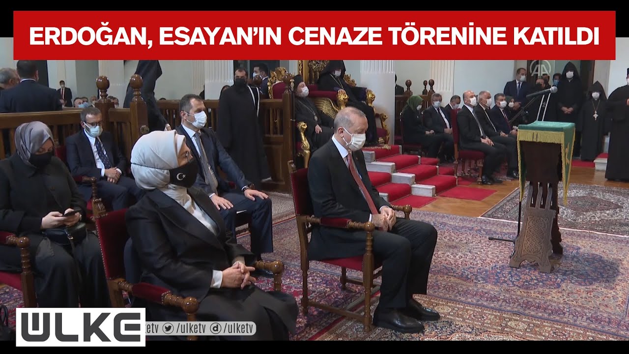 Erdoğan, Markar Esayan'ın Kumkapı Meryem Ana Patriklik Kilisesi'ndeki Cenaze Törenine Katıldı