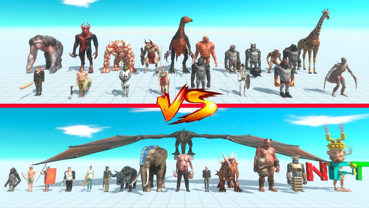 Melee Team vs Ranged Team - Animal Revolt Battle Simulator