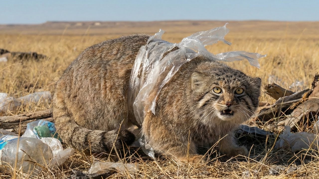 A German Shepherd Found a Pallas’s Cat Trapped in Plastic Trash — What Happened Next Changed....