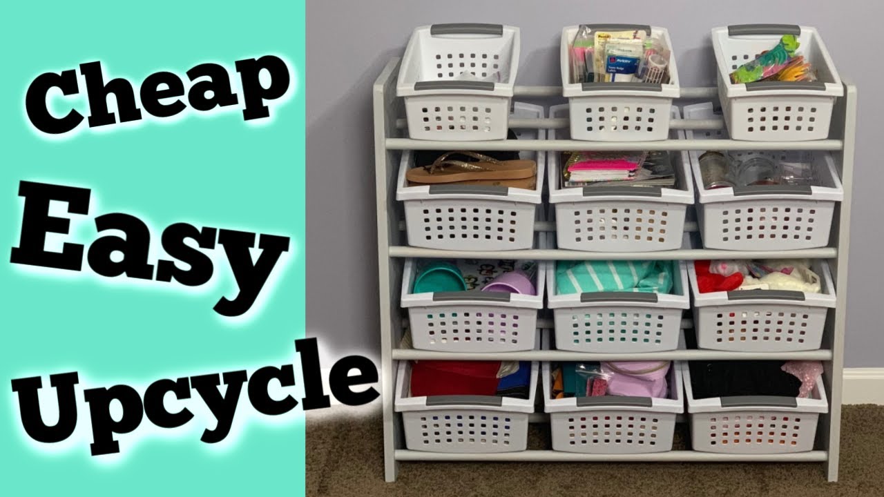DIY Upcycled Toy Organizer | Craft Room Organization Ideas