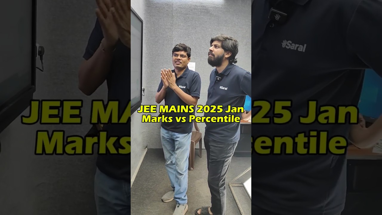 JEE Mains 2025 Exam Marks vs Percentile 💀🔥 #shorts #esaral #jee #jee2025