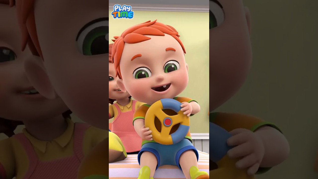 Wheels On The Bus Go Round And Round Nursery Rhymes Song #youtubeshorts #shorts #shortvideo