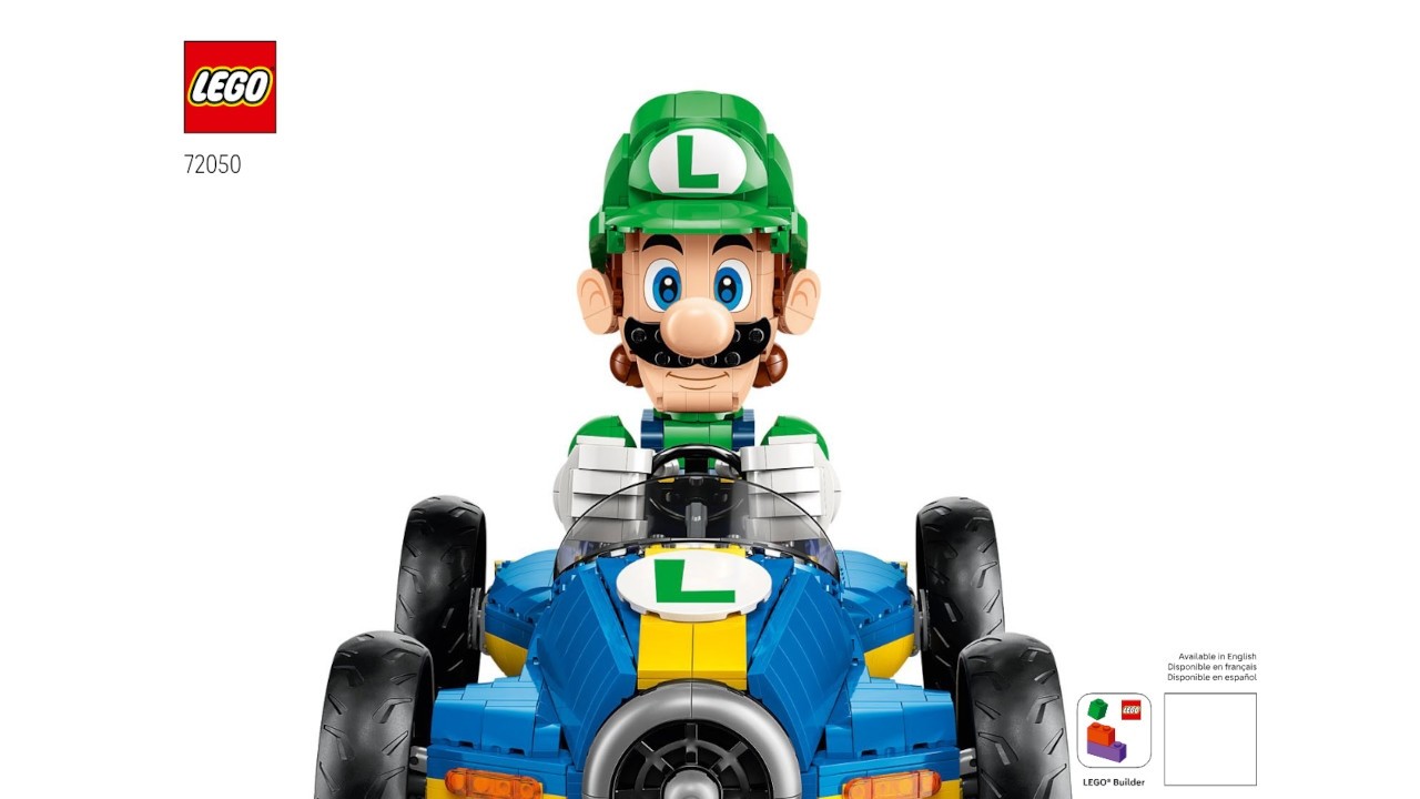 Instrukcje LEGO 72050 | Super Mario | Mario Kart &ndash; Luigi i Mach 8 | Mario Kart
