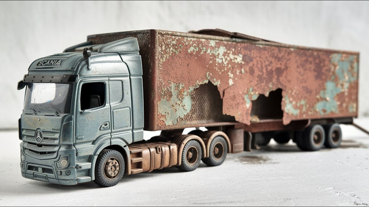 Restoration Abandoned Semi Trailer Truck | Rebuild And Restored Mercedes Benz Truck