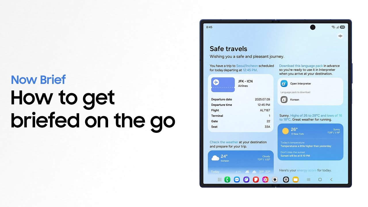 How to use Now Brief | Galaxy AI | Galaxy Z Fold7 | Samsung