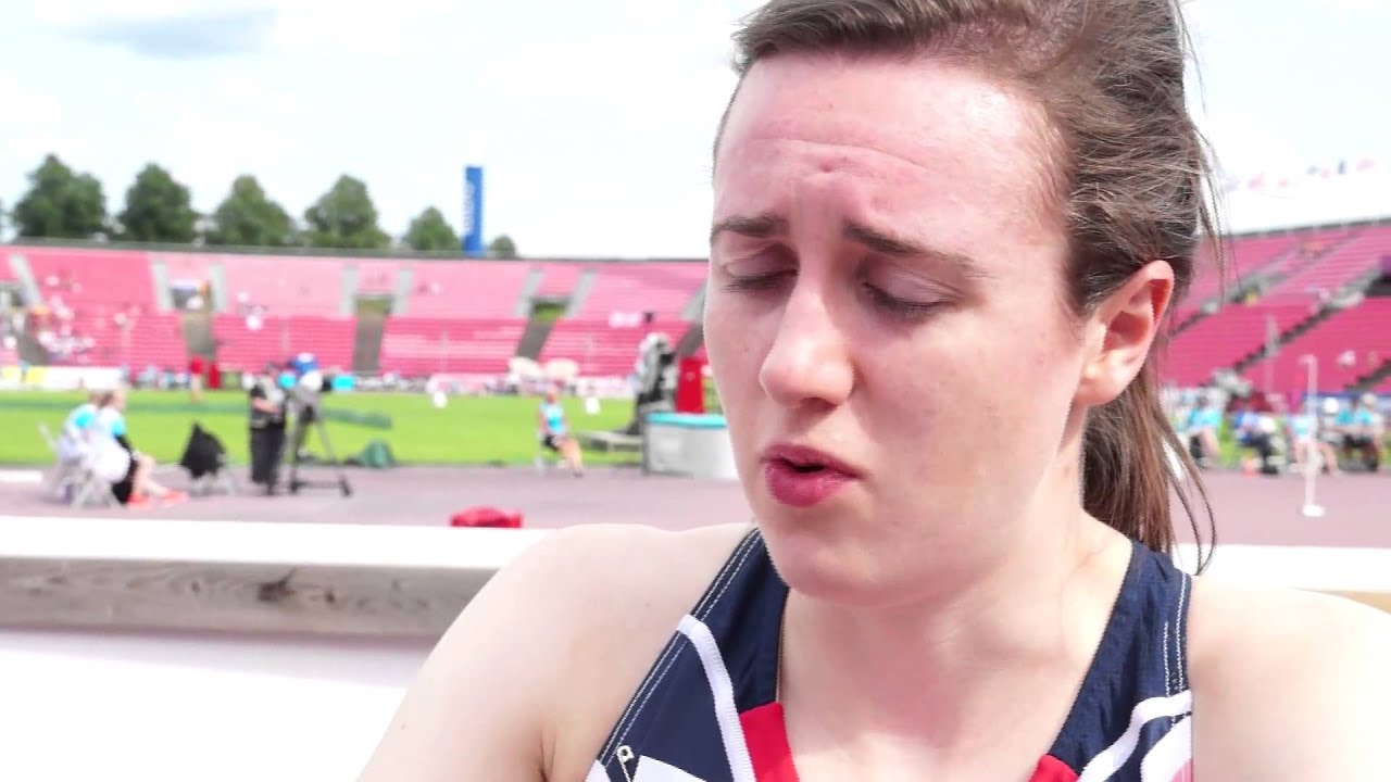 Laura Muir (GBR) after winning bronze in the 1500m, Tampere 2013