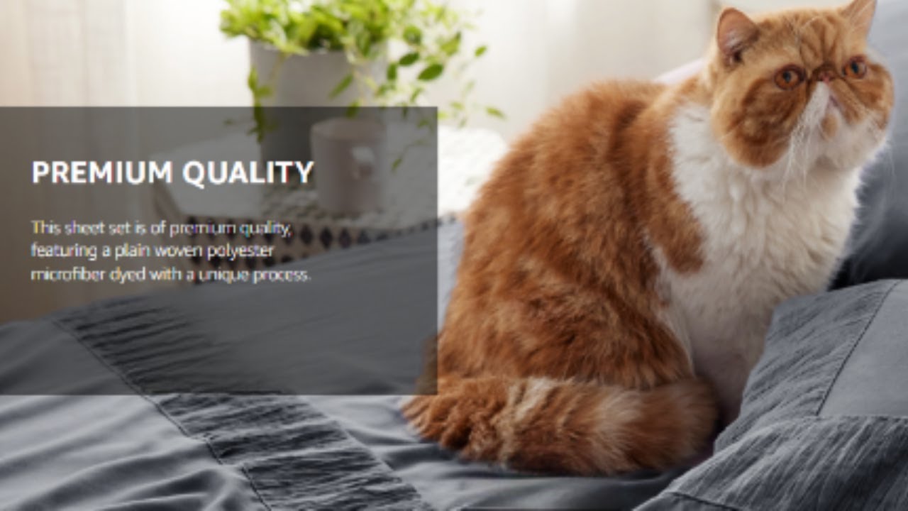 Soft Queen Size Sheets, Easy Care Polyester Microfiber Cooling Sheet Set