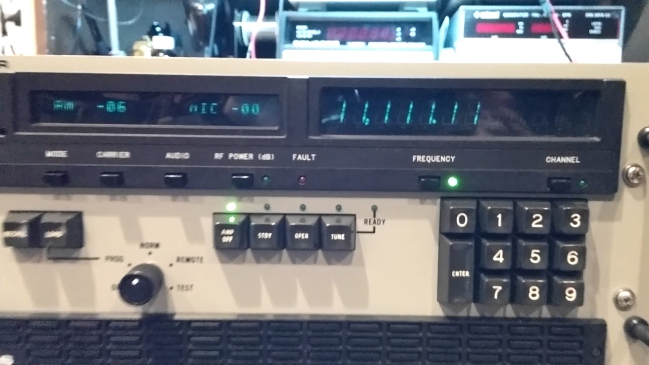 Comparing VFD displays on two Harris RF-1310 exciters