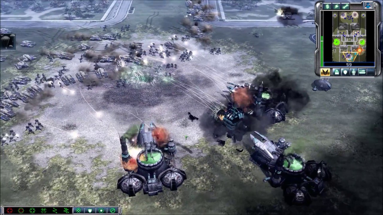 2v1 | GDI vs Brutal Scrin & Brutal Nod Skirmish | Command & Conquer 3: Tiberium Wars Gameplay