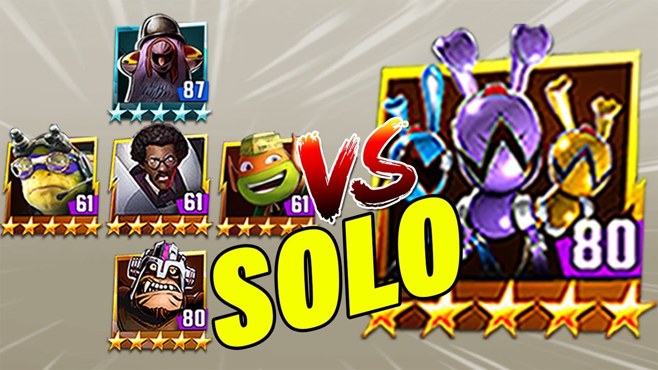 TMNT Legends B.U.N.N.I.E.S Level 100 Solo Battle