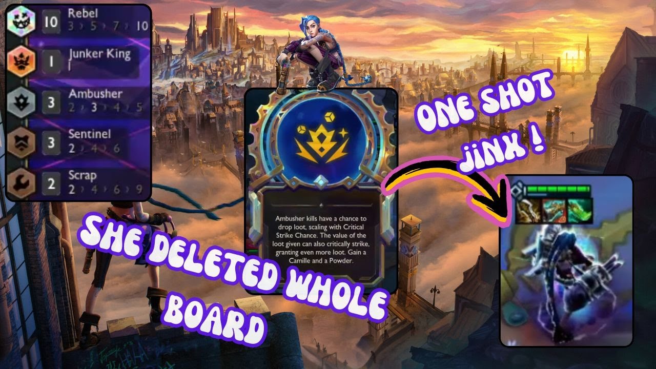 10 rebels jinx carry / Choncc’s Treasure / TFT set 13.8