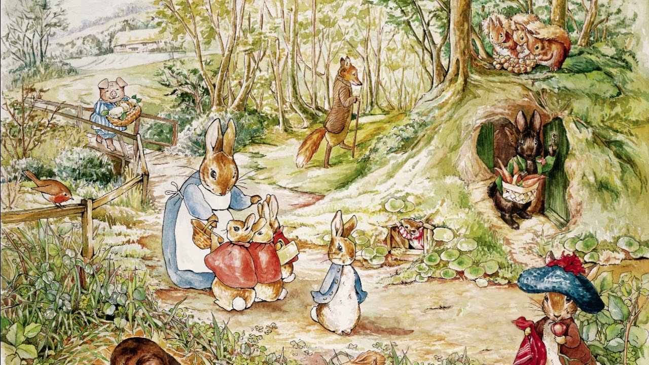 Relaxing Beatrix Potter playlist w/ rain sounds🐇 Miriam Stockley Perfect Day 🌾 👒 📖