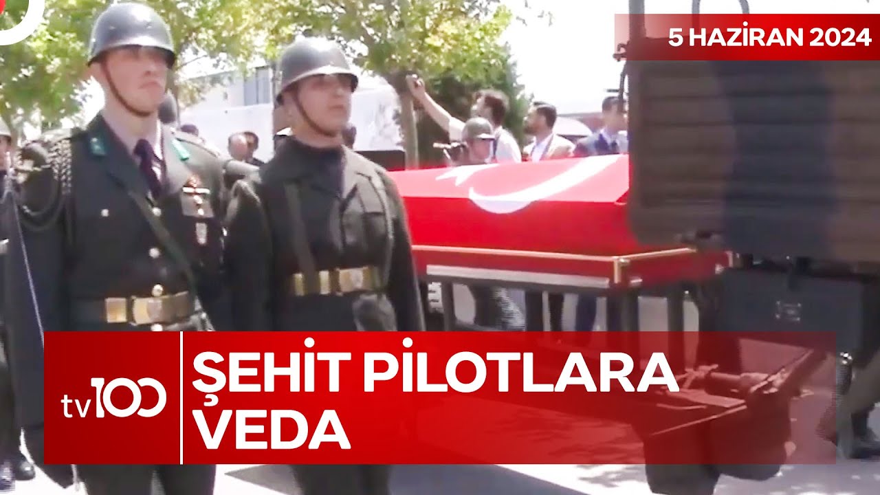 Şehit Pilotlar Son Yolculuklarına Uğurlandı | TV100 Ana Haber