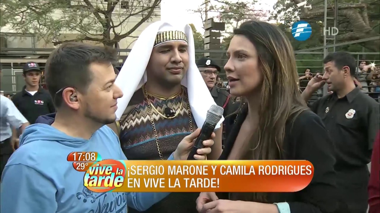 ¡Asi llegaban a Telefuturo, Sérgio Marone y Camila Rodrigues!