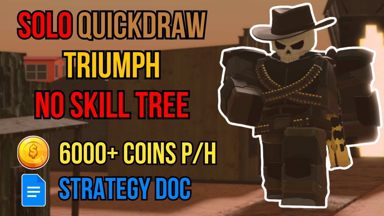 EASIEST AND FASTEST SOLO QUICKDRAW STRATEGY EVER | 5700+ COINS P/ HOUR | Roblox TDS