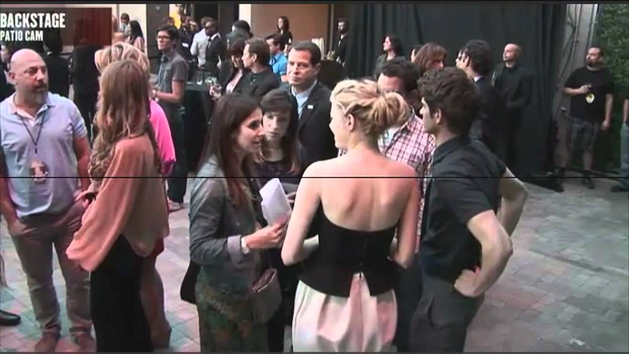 Emma Stone and Andrew Garfield backstage at MTV Movie Awards 2012