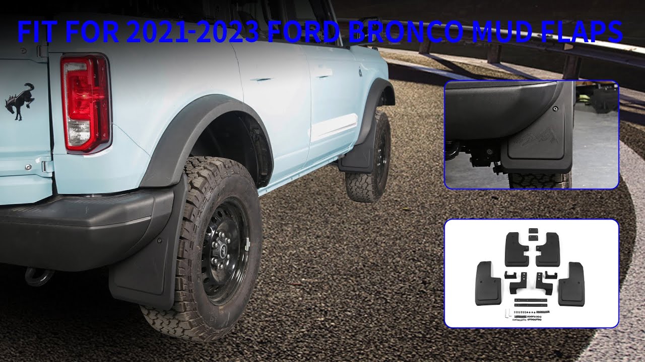 2021 2022 2023 Ford Bronco 2/4 Door Mud Flaps No Drilling Installation Video (New)
