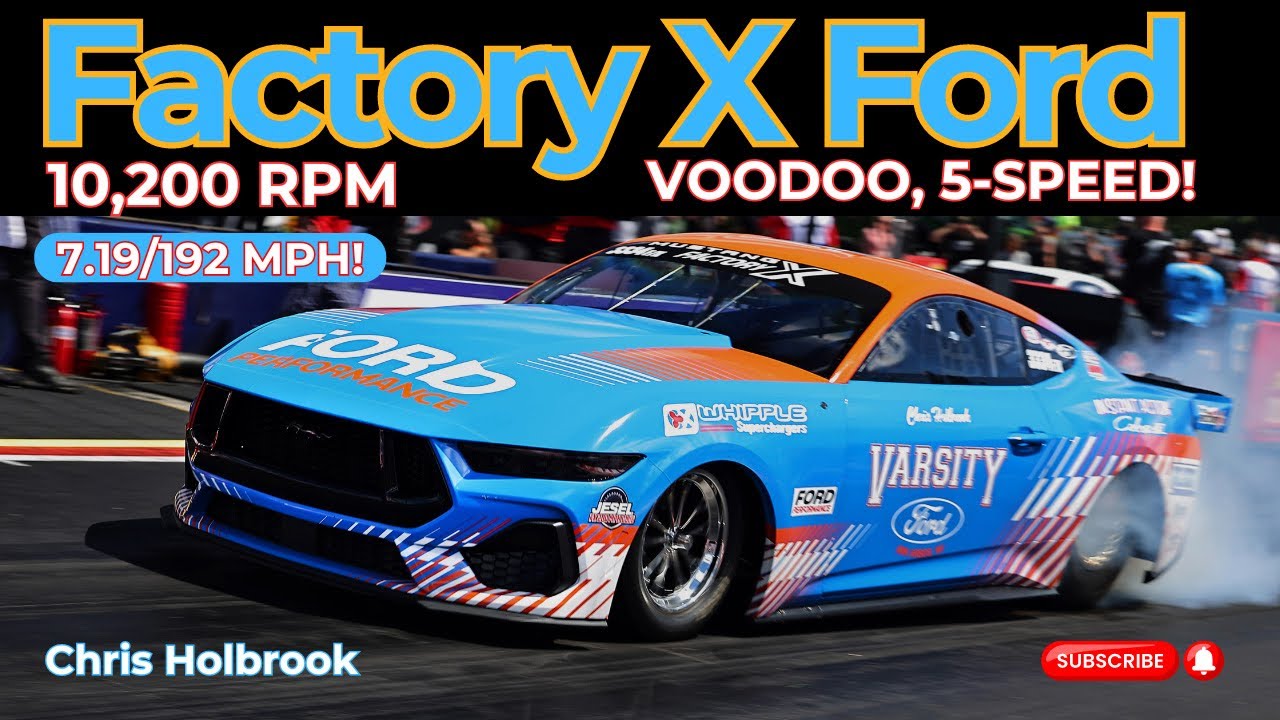 Factory X Mustang Криса Холбрука мощностью 1500 л.с. | 7,19/192 мили в час! 10 200 об/мин. Перекл...