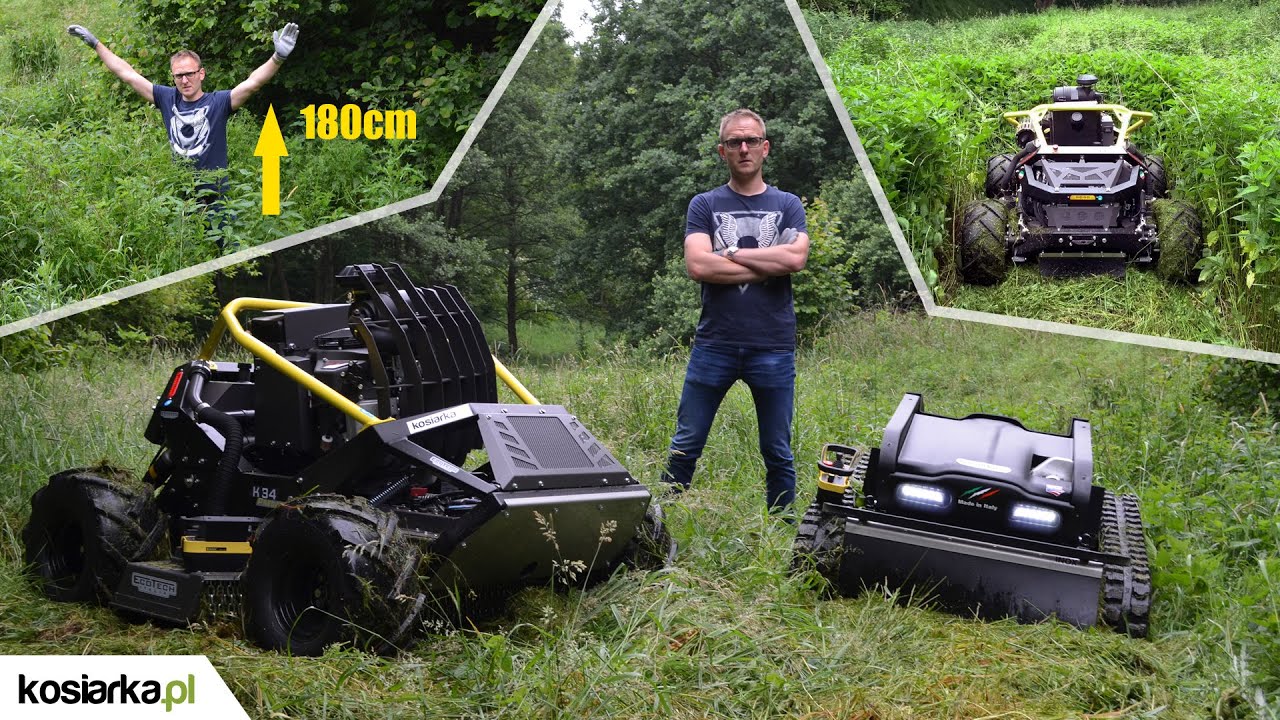 MOKRA TRAWA PO SZYJĘ - jak szybko skosić? Kosiarki na pilota K34 Predator i Raptor 800B w akcji!