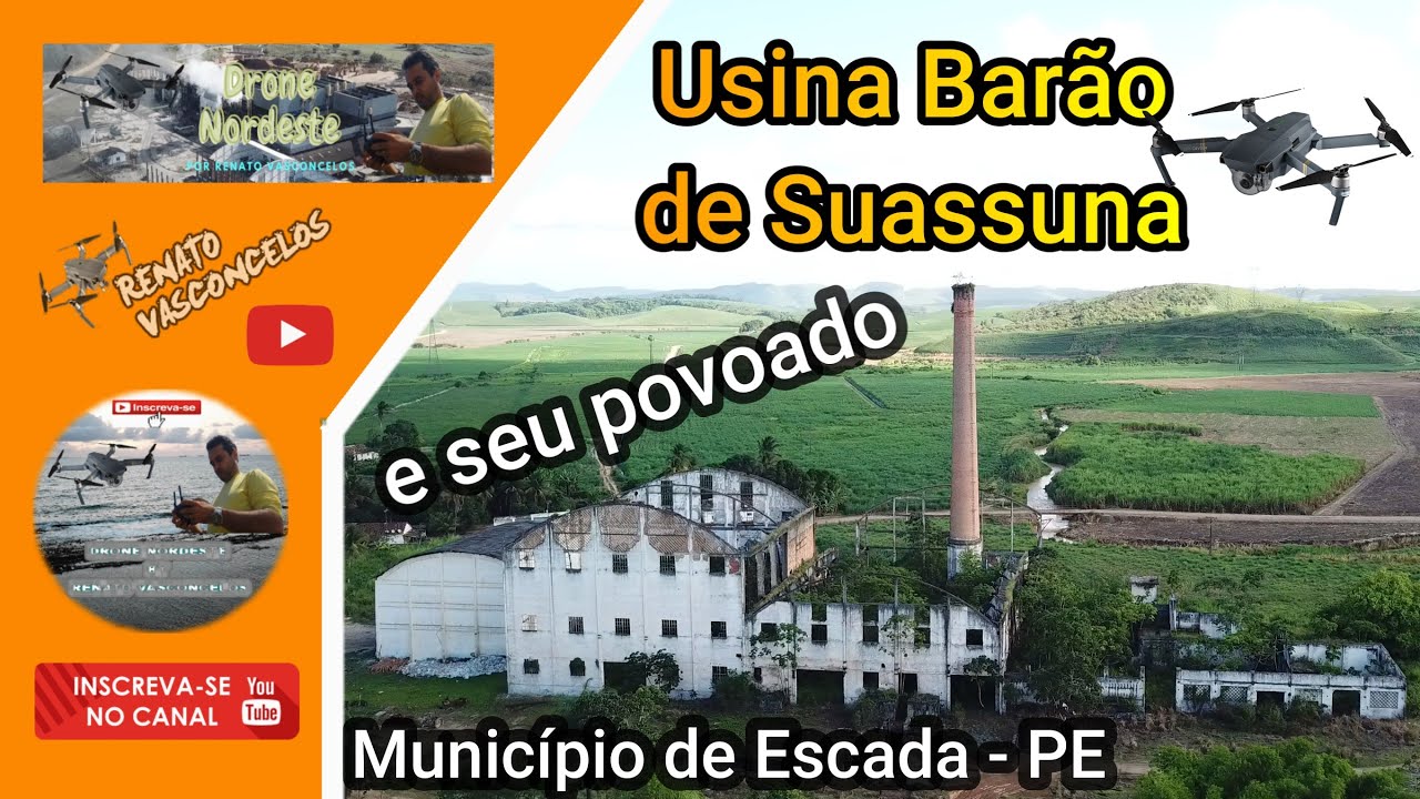 Usina Barão de Suassuna e seu povoado em Escada - PE com imagens de Drone Nordeste.