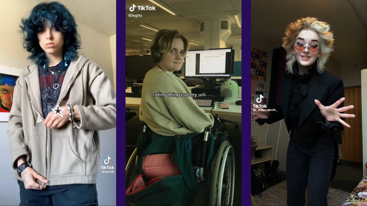 a variety of tiktoks :) (trans, alt fashion, disabled etc)