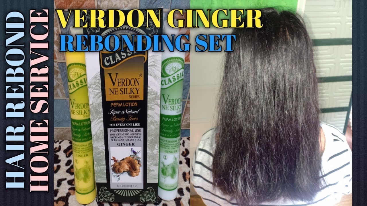 Hair Rebonding using Verdon Ginger / Before, After, and After wash result