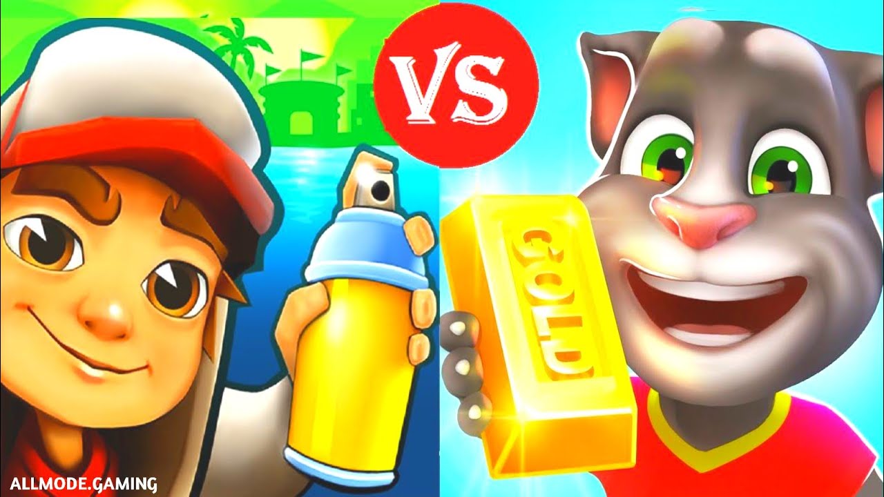 Subway Surfers vs Talking Tom Gold Run | Best Endless Runner Battle#games #subwaysurfers 