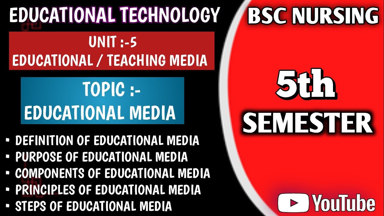 EDUCATIONAL / TEACHING MEDIA || UNIT 5 EDUCATIONAL TECHNOLOGY || BSC NURSING 5TH SEMESTER || 