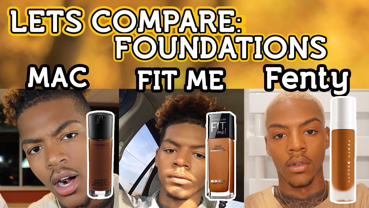 💄 FENTY BEAUTY, MAC, OR MAYBELLINE Foundation??? Lets Compare | Tarek Ali