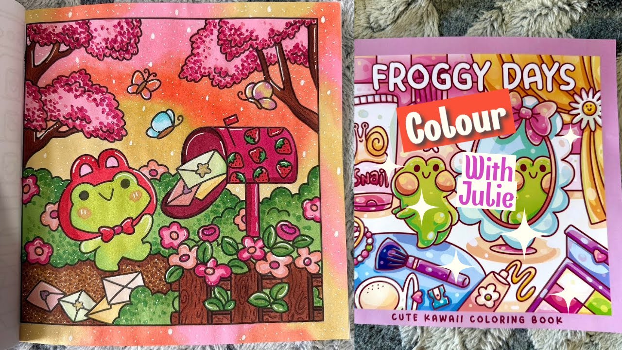 Colour With Me (ASMR) | Froggy Days by The Cool Kitsch Club #1 | Trying New Amazon Markers 🐸🩷