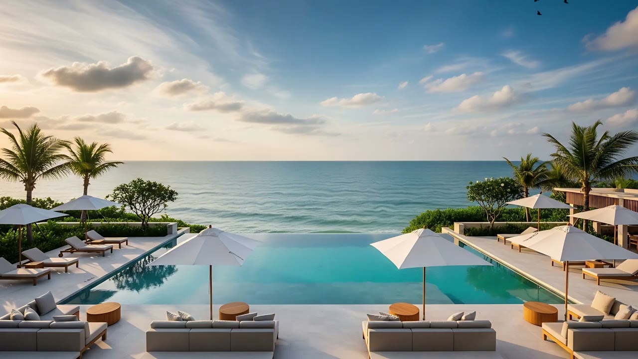 Smooth Bossa Nova Jazz at a Maldives Beach Villa 🌊 Soft Waves for Calm Focus