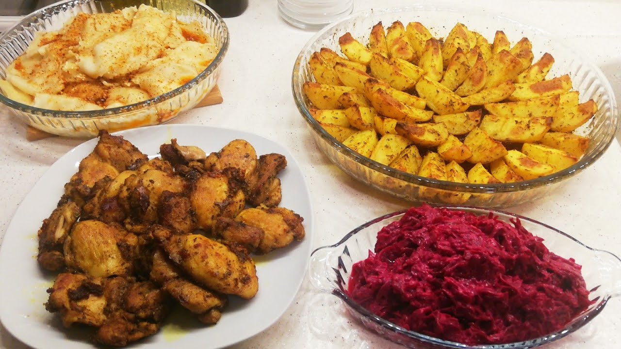 İftar Menüsü: Fırında Soslu Patates Soslu Tavuk ve Pancar Salatası 🍀💯🌿
