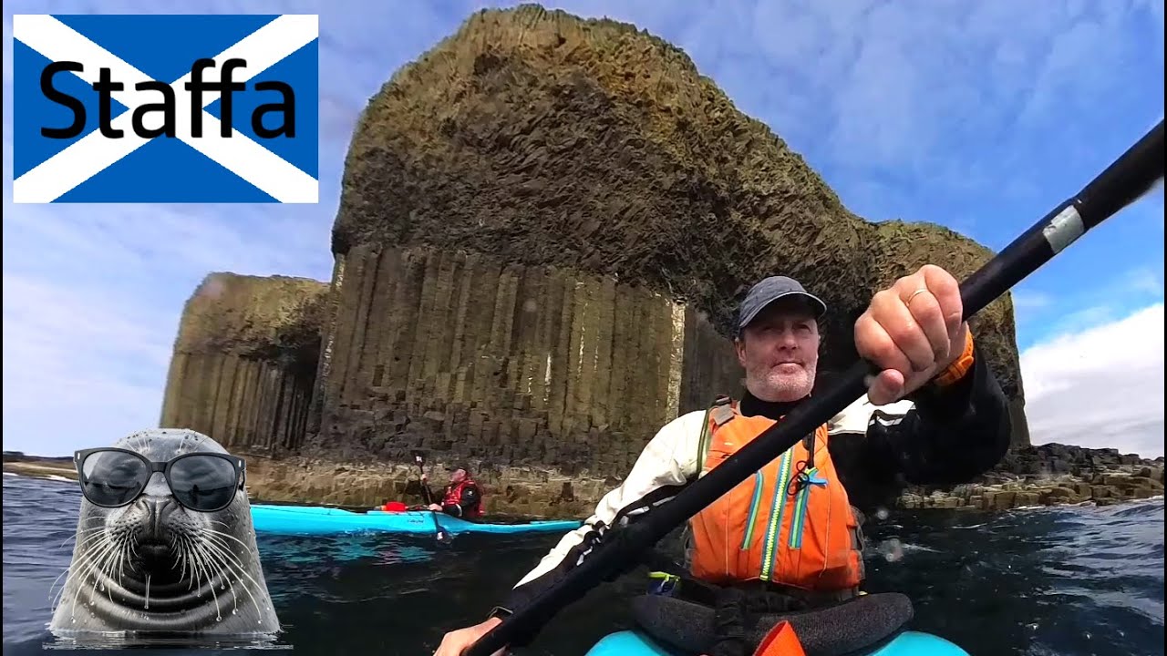 Fingals Cave, Staffa circumnavigation - Sea kayaking from Mull / Iona, Seals, Puffins - Scotland