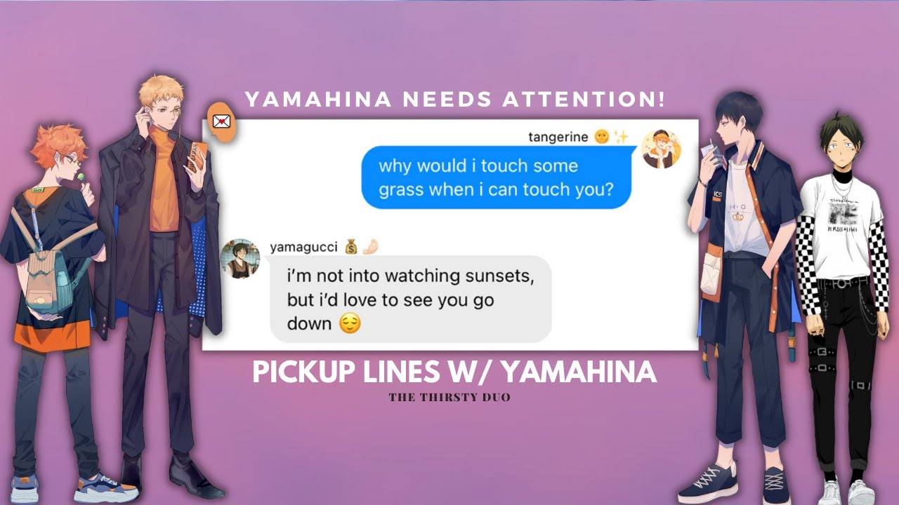 haikyuu texts // yamahina uses flirty pickup lines to get attention |yamahina| part one.