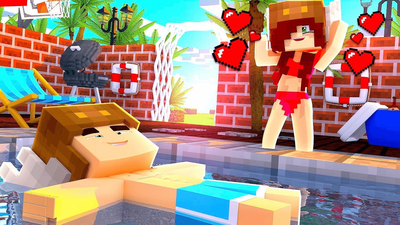 Minecraft Daycare - SECRET GIRL POOL PARTY! w/ MOOSECRAFT (Minecraft Kids Roleplay)