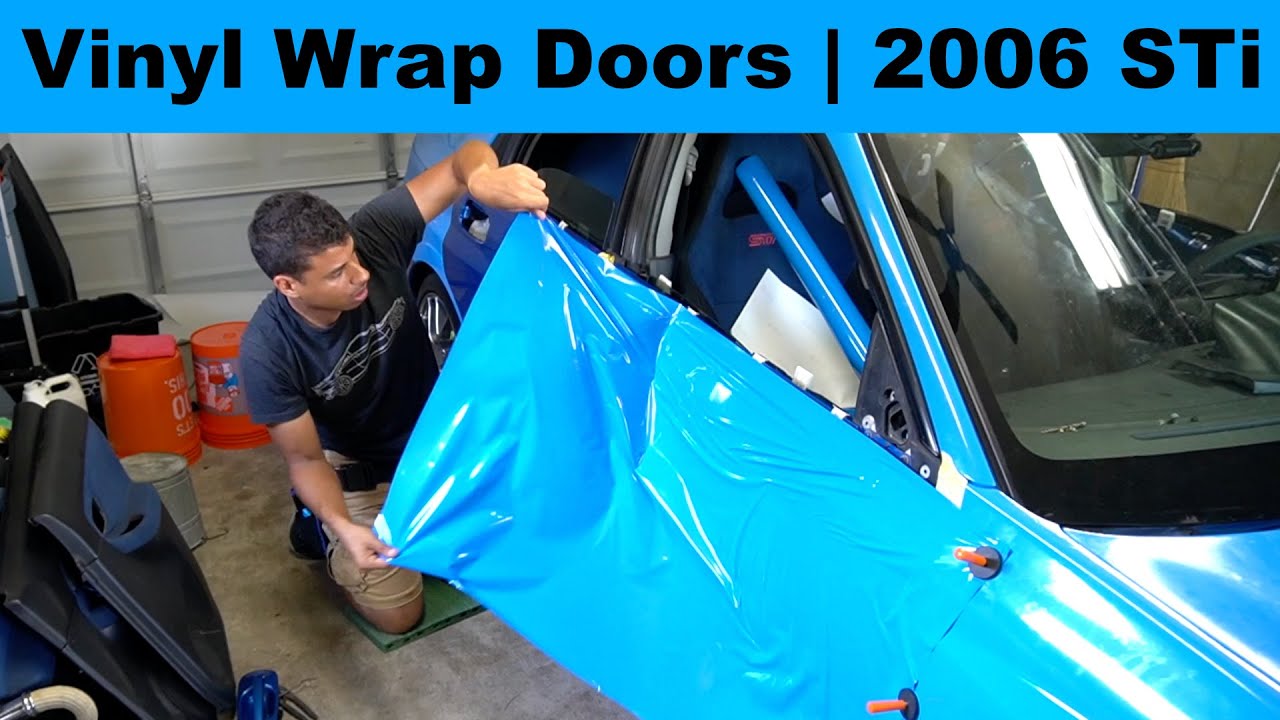 How I Vinyl Wrapped My Side Doors | 2006 Subaru WRX STi