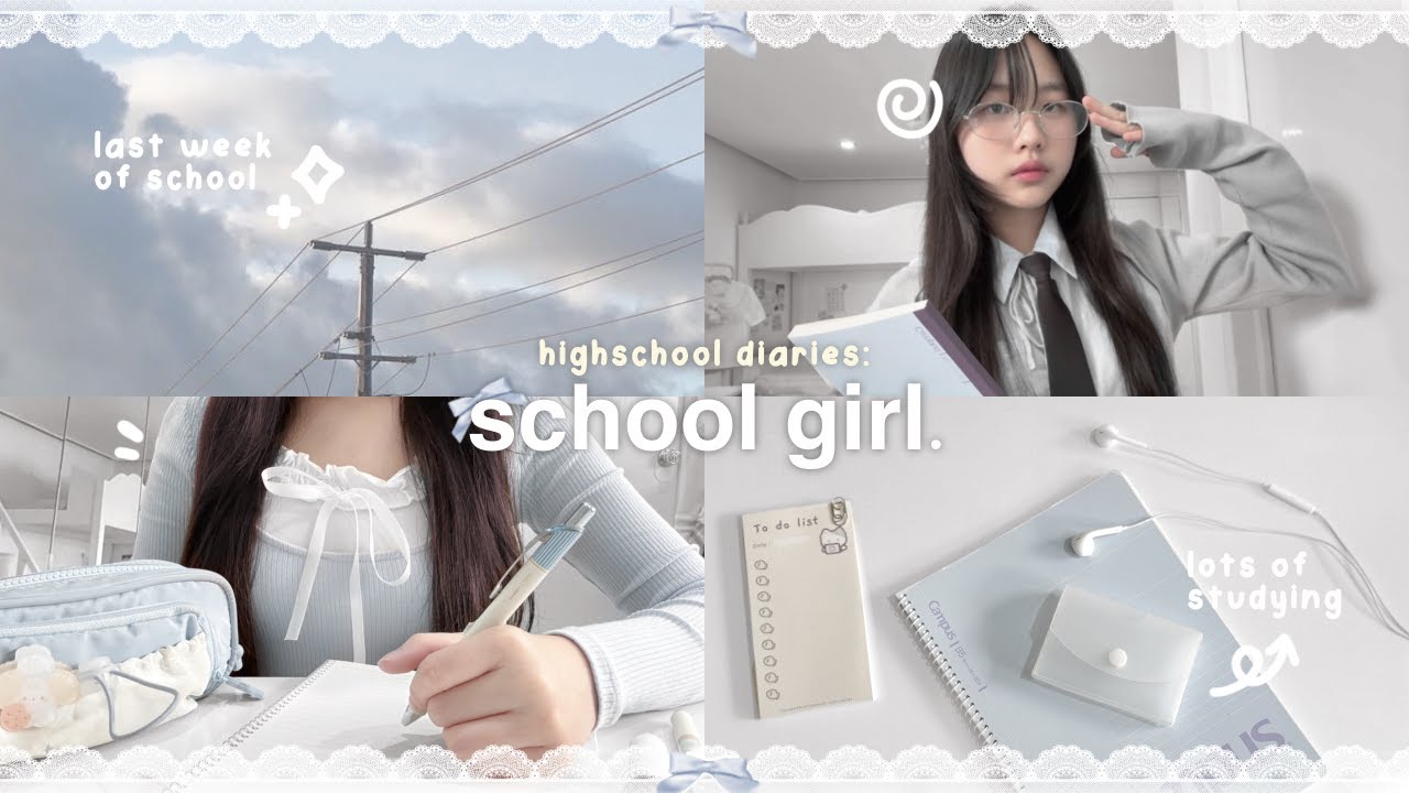 a *REALISTIC* school week in my life 🐰🗒️ : last week of school, productive 24 hour study routine