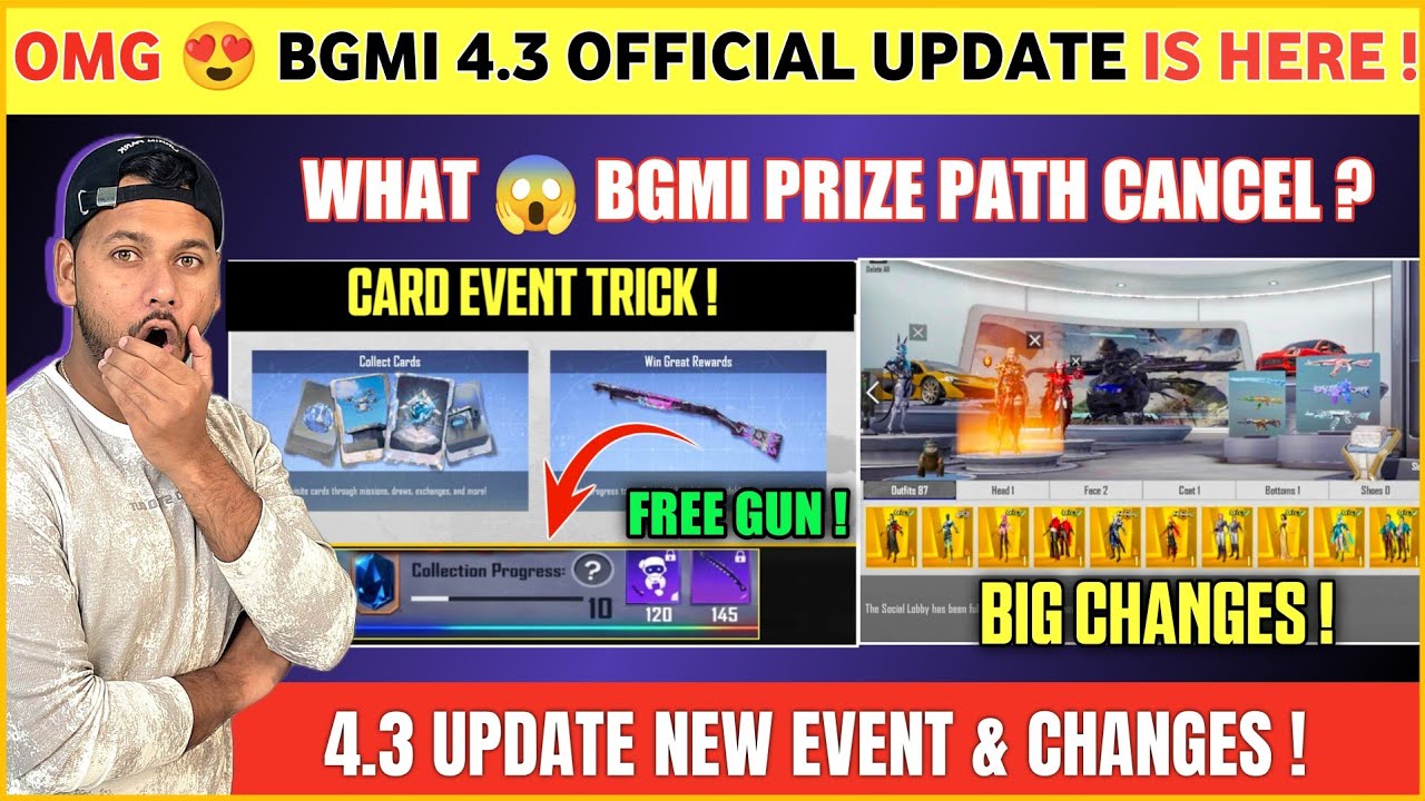 4.3 UPDATE 😍 Prize Path Cancel ? | Bgmi Card Event | Free Material in Bgmi | Bgmi New Update
