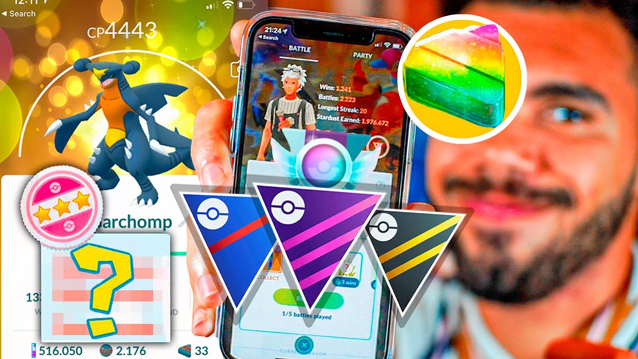 GARCHOMP SHINY LEVEL 50 FULL XL & EMBASSANDO A MASTER LEAGUE - POKEMON GO | Cris |